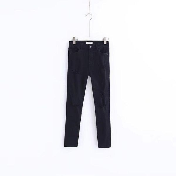 destroyed button denim jeans womens bulift washed high waisted ankle- length skinny zippers pencil pants women's, Blue
destroyed button denim jeans womens bulift washed high waisted ankle- length skinny zippers pencil pants women's, Blue