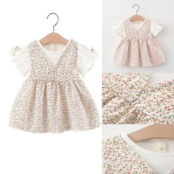 girl's dresses keelorn baby girls 2021 summer toddler costumes short sleeve floral born vestidos infant clothes 6-36m, Red;yellow
girl's dresses keelorn baby girls 2021 summer toddler costumes short sleeve floral born vestidos infant clothes 6-36m, Red;yellow