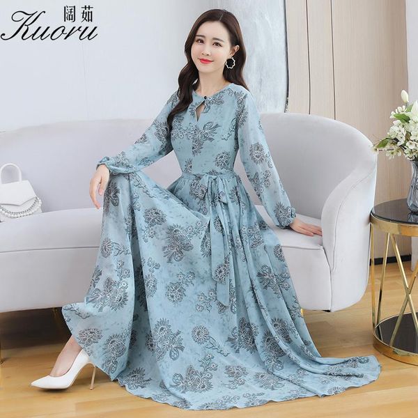 casual dresses maxi long sleeve dress chiffon floral robe femme printemps autumn 2021 vintage women blue sukienka tunics vestidos, Black;gray
casual dresses maxi long sleeve dress chiffon floral robe femme printemps autumn 2021 vintage women blue sukienka tunics vestidos, Black;gray