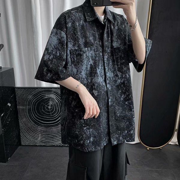 summer short-sleeved shirt men's fashion retro printing casual men streetwear korean loose tie-dye shirts mens -2xl, White;black
summer short-sleeved shirt men's fashion retro printing casual men streetwear korean loose tie-dye shirts mens -2xl, White;black