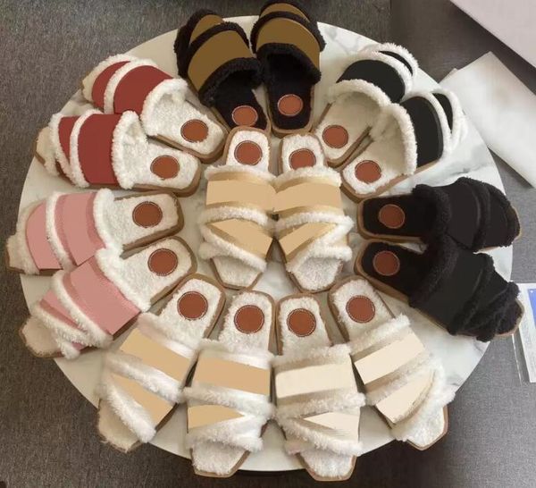 branded women woody mules fflat slipper sandals deisgner lady lettering fabric outdoor leather sole slide sandal winter fur furry shoes 0223, Black
branded women woody mules fflat slipper sandals deisgner lady lettering fabric outdoor leather sole slide sandal winter fur furry shoes 0223, Black