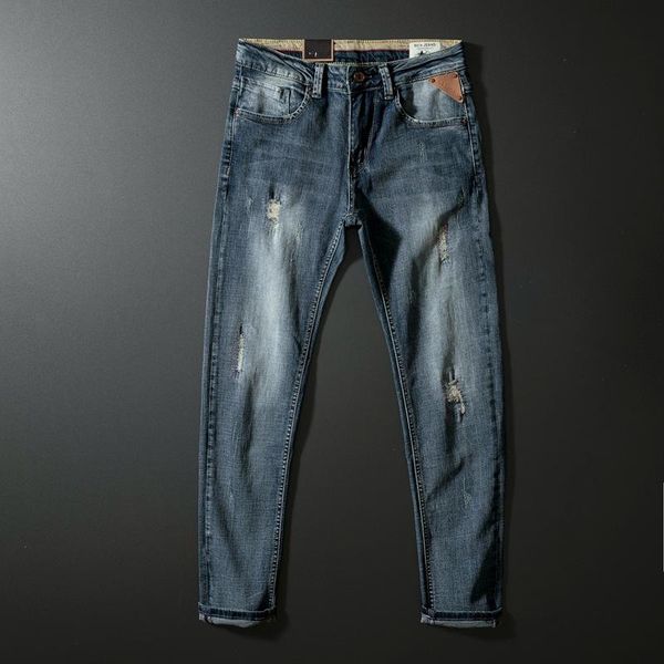 fashion streetwear men jeans retro washed destroyed ripped jeans men brand designer italian style vintage classical homme, Blue
fashion streetwear men jeans retro washed destroyed ripped jeans men brand designer italian style vintage classical homme, Blue