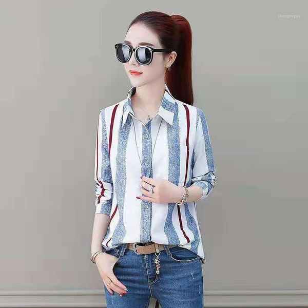 office work wear women spring summer style blouses shirts lady long sleeve striped print turn-down collar blusas df3170 women's, White
office work wear women spring summer style blouses shirts lady long sleeve striped print turn-down collar blusas df3170 women's, White