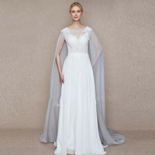 wraps & jackets wedding boleros light gray cape embroidered bridal cloak jacket long tailing for elegant accessories, White
wraps & jackets wedding boleros light gray cape embroidered bridal cloak jacket long tailing for elegant accessories, White