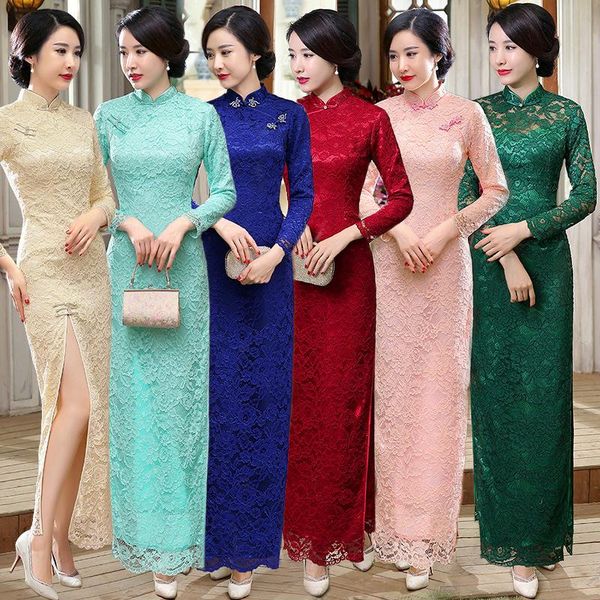 cheongsam chinese style long dress traditional clothes for women retro lace wedding with embroidery red black blue ethnic clothing
cheongsam chinese style long dress traditional clothes for women retro lace wedding with embroidery red black blue ethnic clothing