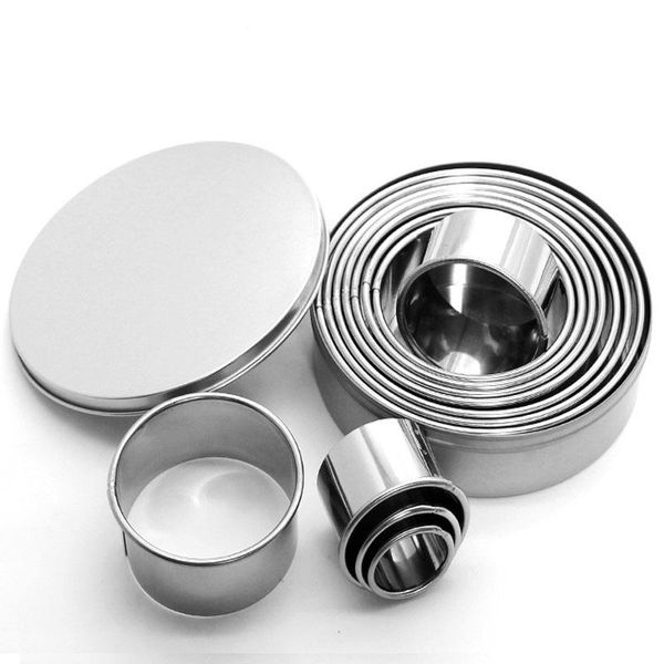 baking moulds 12pcs/set stainless steel round shape cookie biscuit cutter circle diy mousse cake dessert patisserie decorating tool
baking moulds 12pcs/set stainless steel round shape cookie biscuit cutter circle diy mousse cake dessert patisserie decorating tool