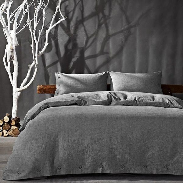 bedding sets nordic style 85% cotton 15% linen set button design king duvet cover 4pcs solid color kit edredom
bedding sets nordic style 85% cotton 15% linen set button design king duvet cover 4pcs solid color kit edredom
