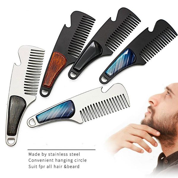 hair brushes 1pc portable male beard comb stainless steel men's shaving anti-static pocket mustache brush, Silver
hair brushes 1pc portable male beard comb stainless steel men's shaving anti-static pocket mustache brush, Silver