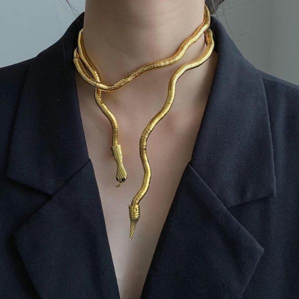chains 2021 punk hip hop metal adjustable gold silver color snake multi-function necklace for women girls party jewelry
chains 2021 punk hip hop metal adjustable gold silver color snake multi-function necklace for women girls party jewelry