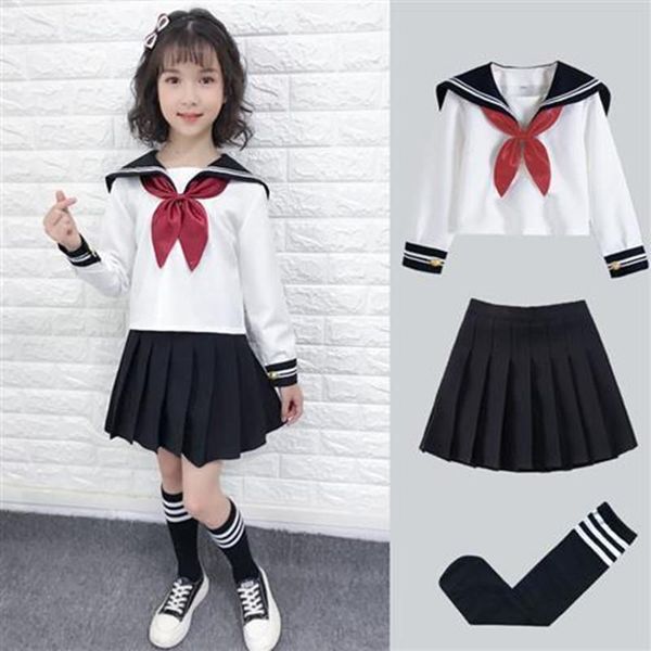clothing sets kid jk sailor dress 4pcs girl japanese korean orthodox school uniform pleated skirt navy long short sleeve kawaii suit cosplay, White
clothing sets kid jk sailor dress 4pcs girl japanese korean orthodox school uniform pleated skirt navy long short sleeve kawaii suit cosplay, White