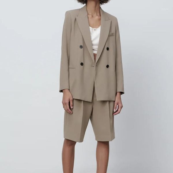 women fashion wear double breasted blazers coat vintage long sleeves outerwear and high waist casual shorts 2-piece set women's suits &, White;black
women fashion wear double breasted blazers coat vintage long sleeves outerwear and high waist casual shorts 2-piece set women's suits &, White;black