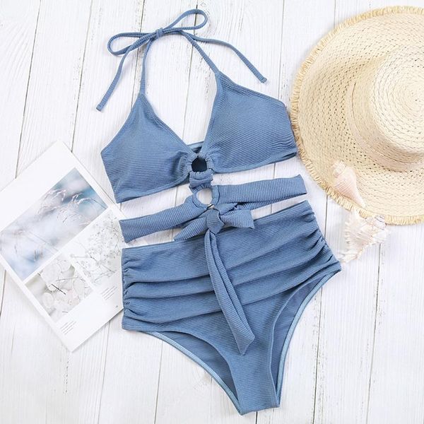 womens 2pcs padded bikini set halter o-ring cross bandage swimsuit high waisted pleated solid color bathing suit one-piece suits
womens 2pcs padded bikini set halter o-ring cross bandage swimsuit high waisted pleated solid color bathing suit one-piece suits