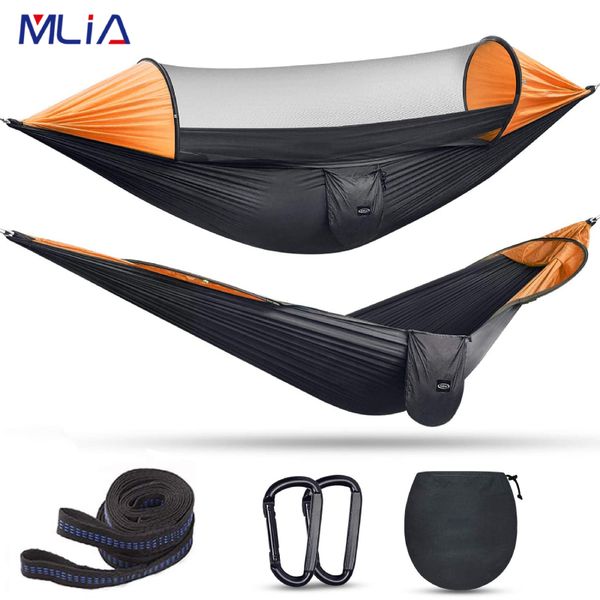 mlia large camping hammock with mosquito net 2 person pop-up parachute lightweight hanging hammocks tree straps swing hammock
mlia large camping hammock with mosquito net 2 person pop-up parachute lightweight hanging hammocks tree straps swing hammock