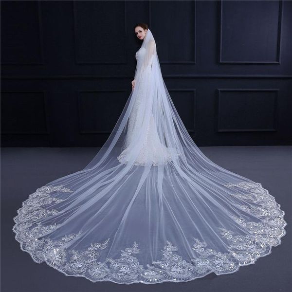 bridal veils long cathedral lace appliques wedding with comb formal 4m women headpieces bride's veil, Black
bridal veils long cathedral lace appliques wedding with comb formal 4m women headpieces bride's veil, Black