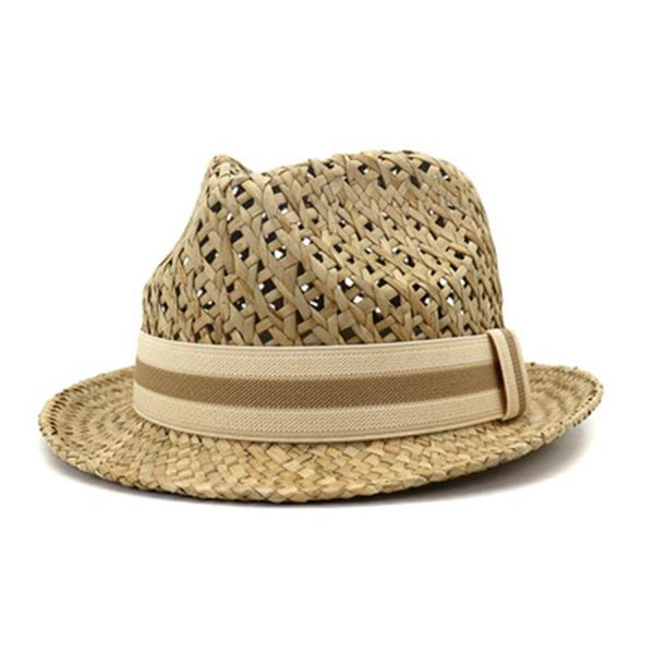 wide brim hats summer natural raffia solid band classic dress wedding women panama short men caps jazz beach gentlemen sun, Blue;gray
wide brim hats summer natural raffia solid band classic dress wedding women panama short men caps jazz beach gentlemen sun, Blue;gray