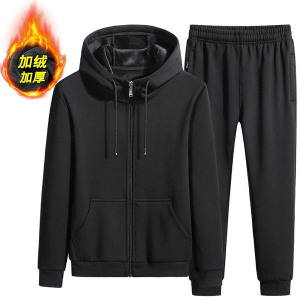 men's tracksuits boutique and winter cotton plush thickening sports two piece suit hooded cardigan sweater large casual custom logo, Gray
men's tracksuits boutique and winter cotton plush thickening sports two piece suit hooded cardigan sweater large casual custom logo, Gray