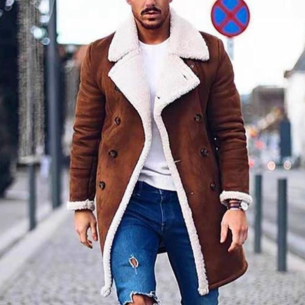 men's trench coats plus size men winter lapel collar fleece lining button warm blazer coat solid color perfect to match, Tan;black
men's trench coats plus size men winter lapel collar fleece lining button warm blazer coat solid color perfect to match, Tan;black