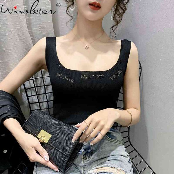 women's tanks & camis summer european clothes vest fashion v-neck shiny diamonds letter women sleeveless bottoming shirt, White
women's tanks & camis summer european clothes vest fashion v-neck shiny diamonds letter women sleeveless bottoming shirt, White