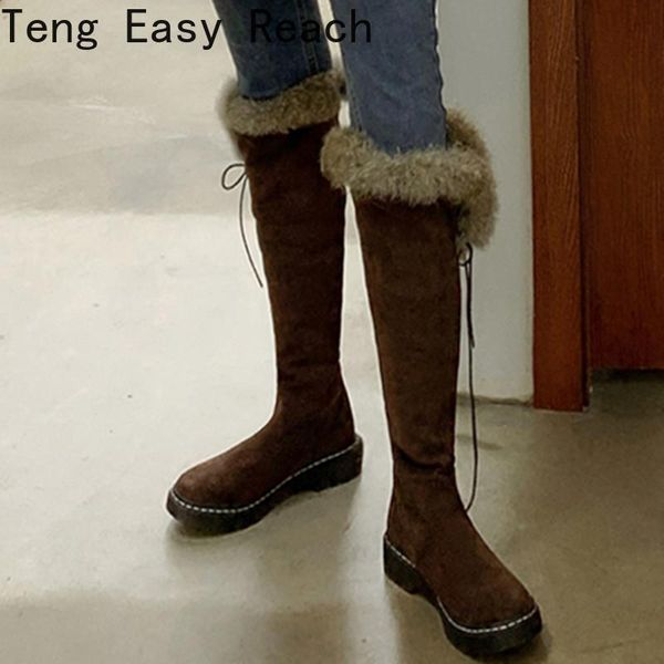 boots suede leather over the knee high women winter snow shoes casual low heels non-slip plus fur warm shoe female, Black
boots suede leather over the knee high women winter snow shoes casual low heels non-slip plus fur warm shoe female, Black