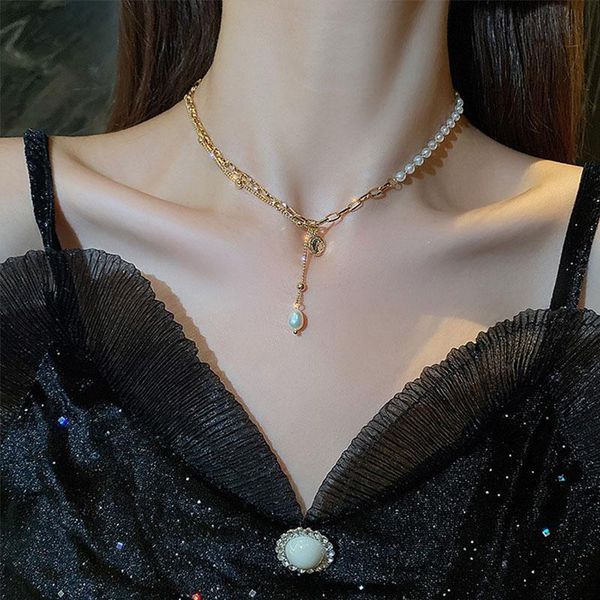 pendant necklaces gold color pearl necklace for women luxury irregular choker jewelry girls vintage portrait layer ladies clavicle collar ch, Silver
pendant necklaces gold color pearl necklace for women luxury irregular choker jewelry girls vintage portrait layer ladies clavicle collar ch, Silver