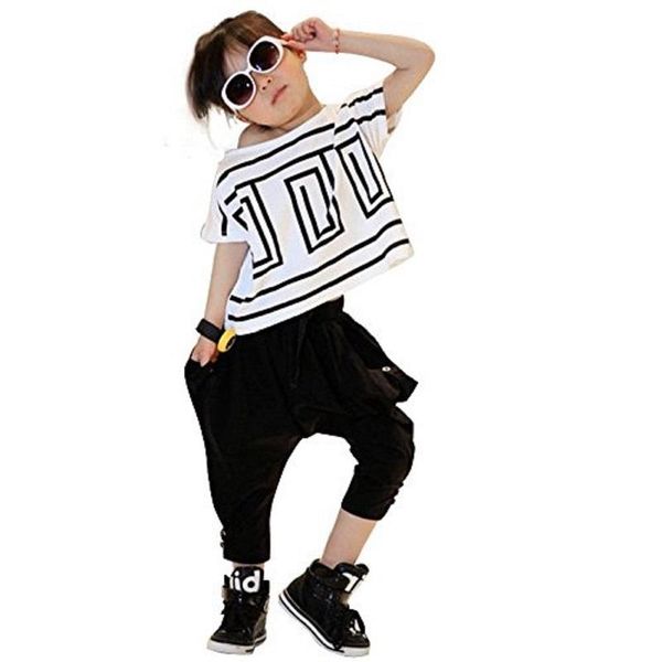 adorable cute girls clothing set 2pcs outfits short sleeve and black harem pants size 3-15 sets, White
adorable cute girls clothing set 2pcs outfits short sleeve and black harem pants size 3-15 sets, White