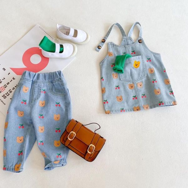 1-7t jeans for girls toddler kid baby girl clothes bear cherry print denim pants elegant cute sweet lovely children trousers, Blue
1-7t jeans for girls toddler kid baby girl clothes bear cherry print denim pants elegant cute sweet lovely children trousers, Blue
