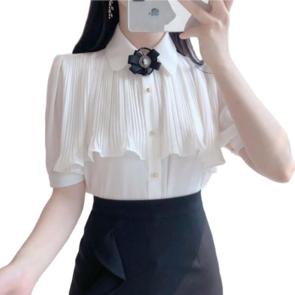 women's blouses & shirts white all-match fashion temperament bottoming shirt bow-knot chiffon women 0407
women's blouses & shirts white all-match fashion temperament bottoming shirt bow-knot chiffon women 0407