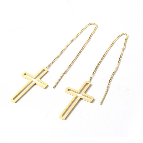 women's cross earrings korean stainless steel moon fashion geometric pendant female jewelry dangle & chandelier, Silver
women's cross earrings korean stainless steel moon fashion geometric pendant female jewelry dangle & chandelier, Silver