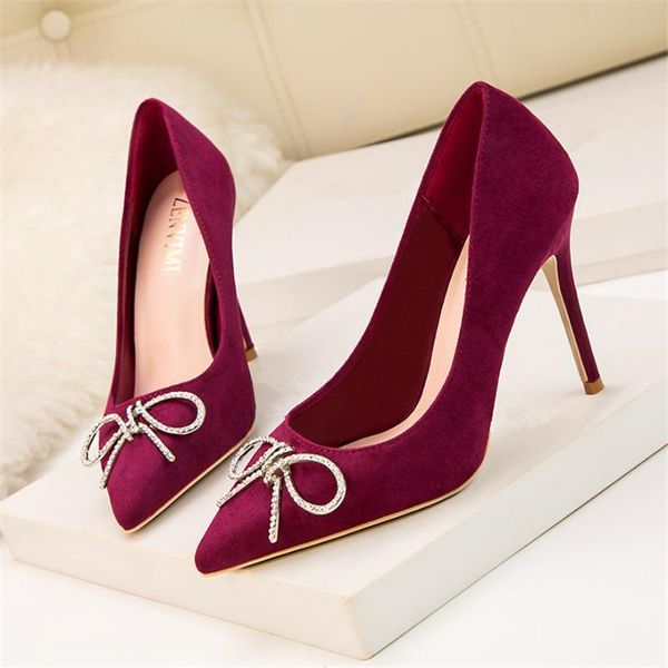 dress shoes bling crystal bowknot women autumn pointed toe fashion pumps shallow flock high heel office black wine red
dress shoes bling crystal bowknot women autumn pointed toe fashion pumps shallow flock high heel office black wine red