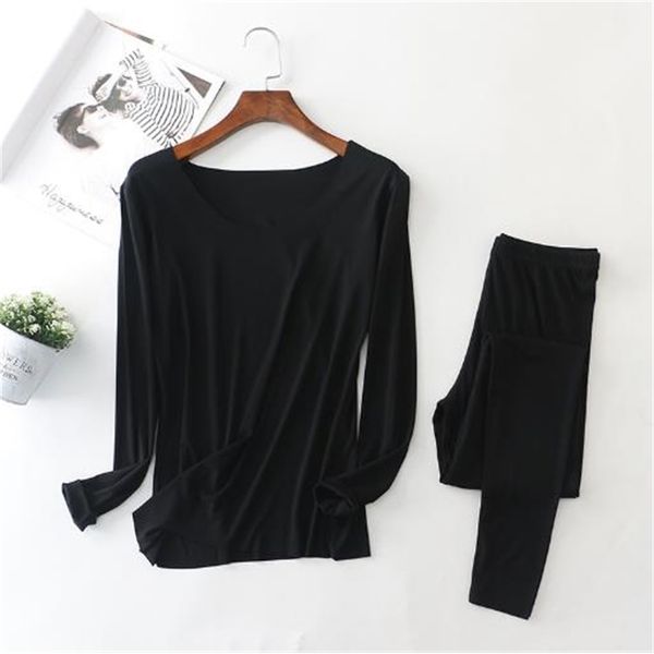 women's sleepwear women's seamless thin pajamas set plus size spring autumn home clothes long sleeve trousers suit modal sleepwear, Black;red
women's sleepwear women's seamless thin pajamas set plus size spring autumn home clothes long sleeve trousers suit modal sleepwear, Black;red