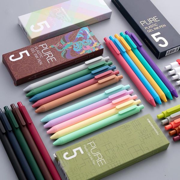 gel pens 5pcs/pack kaco pure plastic ink pen set 0.5mm vintage design macarons writing durable signing office school stationery
gel pens 5pcs/pack kaco pure plastic ink pen set 0.5mm vintage design macarons writing durable signing office school stationery
