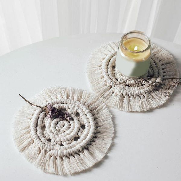 mats & pads 2 pcs cup mat northern europe pad non-slip insulation handmade cotton braid macrame tablecloth table for kitchen
mats & pads 2 pcs cup mat northern europe pad non-slip insulation handmade cotton braid macrame tablecloth table for kitchen