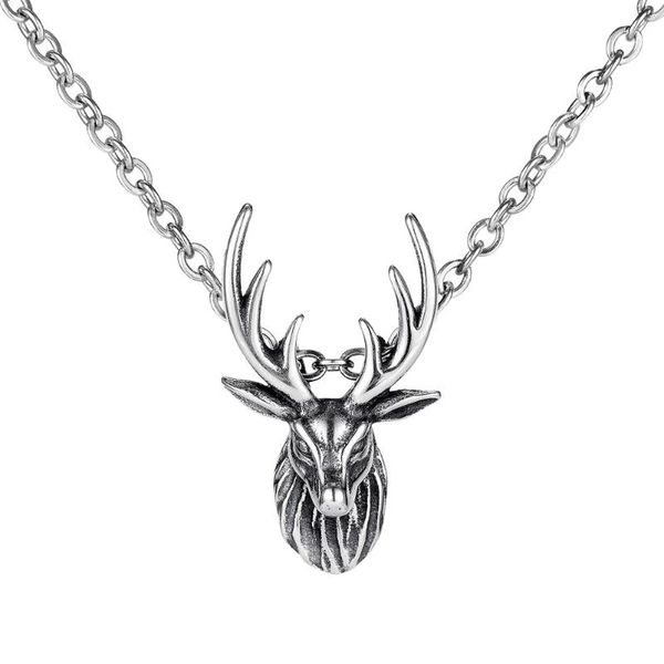 pendant necklaces 1pc chic sika deer choker man's stylish neck creative clavicle chain, Silver
pendant necklaces 1pc chic sika deer choker man's stylish neck creative clavicle chain, Silver