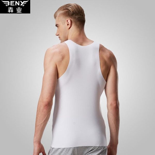 men' tank summer sports white elastic hurdles slim shape sling underwear men bottom without trace vest, White;black
men' tank summer sports white elastic hurdles slim shape sling underwear men bottom without trace vest, White;black