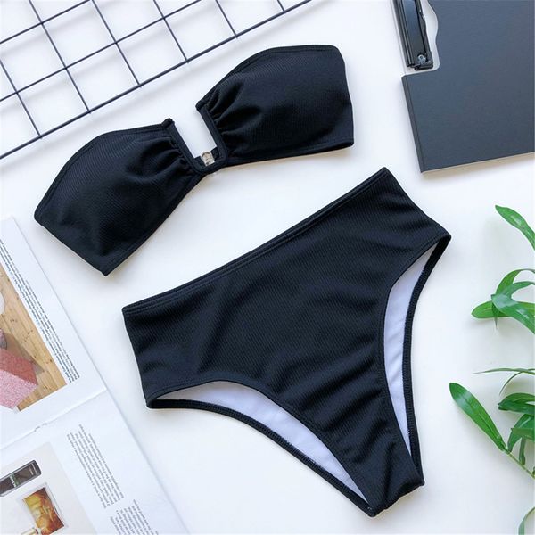 new bandeau swimsuit high waist bikini 2021 women swimwear two-pieces bikini set ribbed bather bathing suit swim lady k1830
new bandeau swimsuit high waist bikini 2021 women swimwear two-pieces bikini set ribbed bather bathing suit swim lady k1830