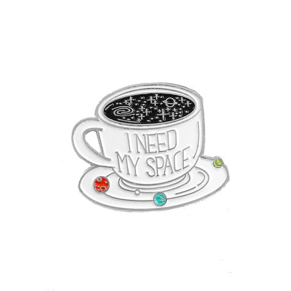 milky way galaxy white coffee cup lapel pins i need my space european and american fashion enamel alloy brooches for women silver plated bad, Gray
milky way galaxy white coffee cup lapel pins i need my space european and american fashion enamel alloy brooches for women silver plated bad, Gray