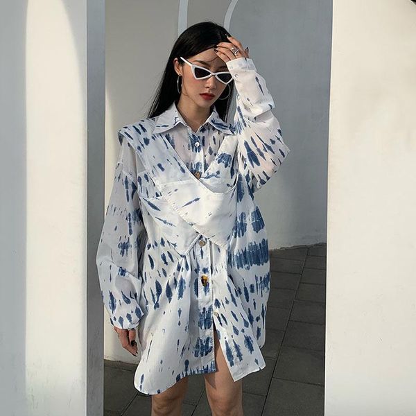 women's blouses & shirts spring autumn 2021women lake blue big size tie dye all-match blouse lapel long sleeve loose shirt fashion tide, White
women's blouses & shirts spring autumn 2021women lake blue big size tie dye all-match blouse lapel long sleeve loose shirt fashion tide, White