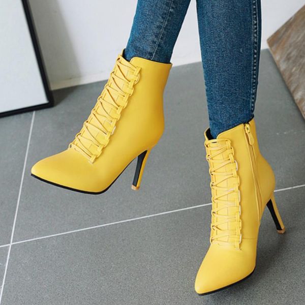 boots fanyuan size 31-48 office ladies style ankle autumn lace up pointed toe pu leather thin high heel zipper, Black
boots fanyuan size 31-48 office ladies style ankle autumn lace up pointed toe pu leather thin high heel zipper, Black