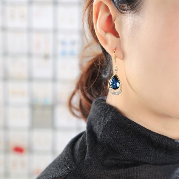 dangle & chandelier balanbiu elegant shiny bohemia blue water drop earring for women gold color high-quality fashion jewelry accessories, Silver
dangle & chandelier balanbiu elegant shiny bohemia blue water drop earring for women gold color high-quality fashion jewelry accessories, Silver