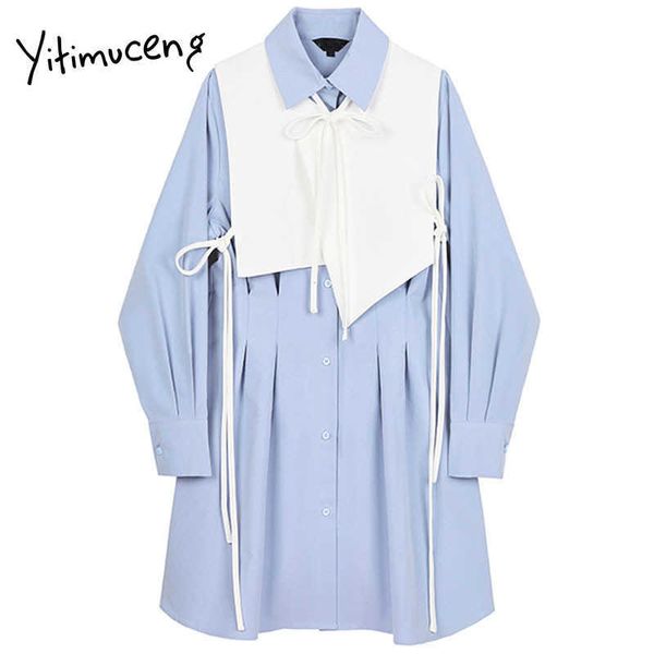 yitimuceng shirts dresses women solid spring fashion long sleeve turn-down collar loose waist casual dress with wrap 210601, Black;gray
yitimuceng shirts dresses women solid spring fashion long sleeve turn-down collar loose waist casual dress with wrap 210601, Black;gray