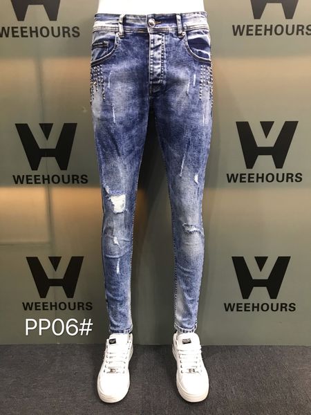 men's and women's casual hip-hop jeans currently designer luxury pants pp06-07, Blue
men's and women's casual hip-hop jeans currently designer luxury pants pp06-07, Blue