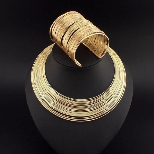 earrings & necklace multilayer alloy gold color choker sets for women statement charm pendants necklaces bracelet jewelry, Silver
earrings & necklace multilayer alloy gold color choker sets for women statement charm pendants necklaces bracelet jewelry, Silver