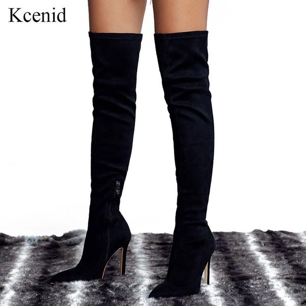 boots kcenid 2021 winter women stretch flock thigh high fashion over the knee pointed toe heels zip shoes woman, Black
boots kcenid 2021 winter women stretch flock thigh high fashion over the knee pointed toe heels zip shoes woman, Black