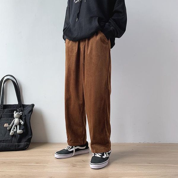 men's pants corduroy casual 2021 autumn and winter loose straight wide-leg plus fleece long k875, Black
men's pants corduroy casual 2021 autumn and winter loose straight wide-leg plus fleece long k875, Black