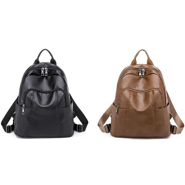 backpack 2021 pu woman fashion korean all-match pure color student travel anti-theft
backpack 2021 pu woman fashion korean all-match pure color student travel anti-theft