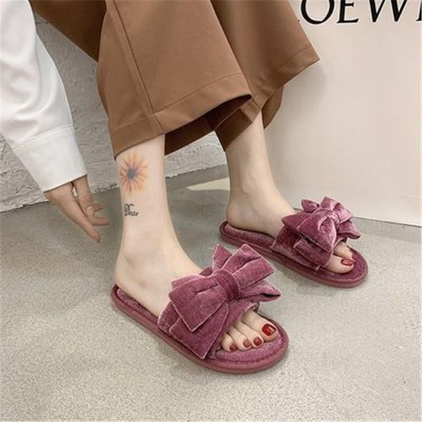 women indoor slippers flat shoes fashion bow tie slides home ladies non slip autumn winter footwear, Black
women indoor slippers flat shoes fashion bow tie slides home ladies non slip autumn winter footwear, Black