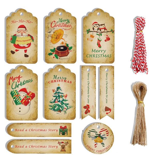 gift wrap 50/100/150pcs kraft paper tags christmas card label tag with rope tree ornaments hang party diy decor
gift wrap 50/100/150pcs kraft paper tags christmas card label tag with rope tree ornaments hang party diy decor