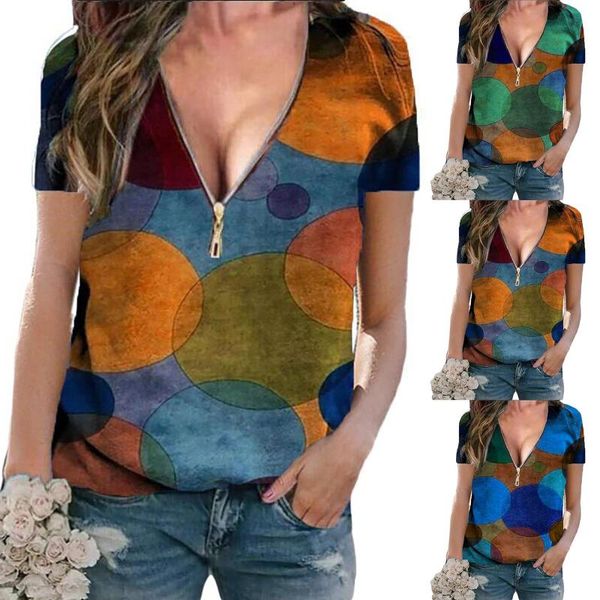 women's blouses & shirts fashion printing blouse dot loose short sleeve zipper summer plus size pullover t-shirt mujer camisetas, White
women's blouses & shirts fashion printing blouse dot loose short sleeve zipper summer plus size pullover t-shirt mujer camisetas, White
