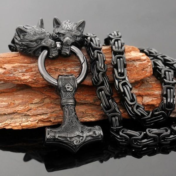 pendant necklaces black hammer mjolnir wolf necklace men jewelry norse viking stainless steel, Silver
pendant necklaces black hammer mjolnir wolf necklace men jewelry norse viking stainless steel, Silver
