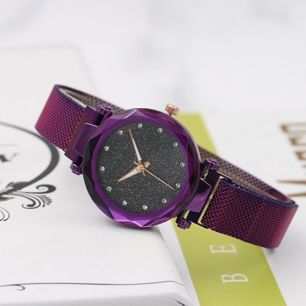 minimalism ladies watches diamond scale starry sky mesh watch purple bracelet stainless steel quartz for womens reloj dama wristwatches, Slivery;brown
minimalism ladies watches diamond scale starry sky mesh watch purple bracelet stainless steel quartz for womens reloj dama wristwatches, Slivery;brown